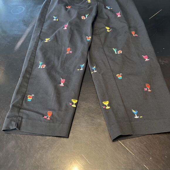 Preowned Women’s Drapers And Damon’s Petites Size 8P Stretch Embroidered Pants - Picture 2 of 7